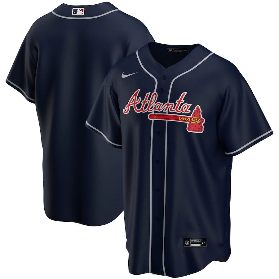 Mens Atlanta Braves Nike Navy Alternate Replica Team MLB Jerseys